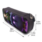 Boo Luigi's Mansion Game Pencil Case Brown Leather Pen Bag Student Stationery Pouch Holder Organizer For School Office Supplies For Kids Teen Adult