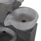 Colquitt Outdoor Modern 3 Tier Fountain, Multi-Gray