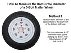 Pair of 5-Bolt on 5 Inch Trailer Hub Assemblies - Includes (2) Square Stock 1-3/8 Inch To 1-1/16 Inch Tapered Spindles &amp; Bearings