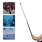 Telesin 2.7M/106 Inch Ultra Long Carbon Fiber Selfie Stick Lightweight Termination Handheld Pole Monopod Individuals for GoPro Hero 9/8/7/6/Hero 5 Ebony (2018) Gentlemen for One R OSMO Act