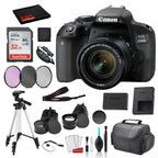 Canon EOS 800D (Rebel T7i) 18-55mm IS STM Lens Bundle SanDisk 32gb SD Card + 3PC Filter Kit