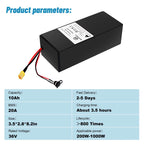 36v 10Ah Battery Lithium Ion Battery Pack for Electric Bike Scooter Motor 3A Charger