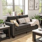 Furniture of America Contemporary Faux Linen Redford Sofa, Gray