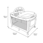 Monbebe Willow Rocking Play Yard with Full Size Bassinet, Plaid