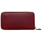 Pre-Owned Hermes Long Wallet Azap Bordeaux Rouge Glenat Silk In Leather Epson HERMES Round Ladies (Good)