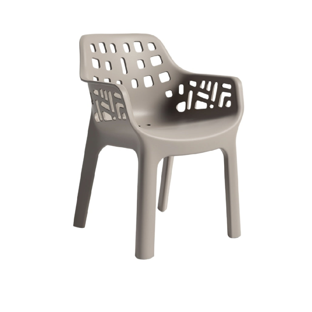 Título técnico: Silla de Plástico Sintético con Diseño de Respiration para Interiores y Exteriores