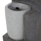 Colquitt Outdoor Modern 3 Tier Fountain, Multi-Gray