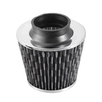 1pcs 2.7" 70mm Reducer Ring Inlet Cold Air Intake Cone Individuals Washable Clamp on Dry Air Filter Carbon Fiber Pattern