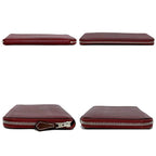 Pre-Owned Hermes Long Wallet Azap Bordeaux Rouge Glenat Silk In Leather Epson HERMES Round Ladies (Good)