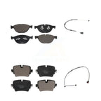 Transit Auto - Front Rear Ceramic Disc Brake Pads And Wear Sensors Kit For 2016 Jaguar F-Type Project 7 with 5.0L With Cast Iron KTW-100247