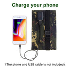 JLLOM 80W USB Solar Panel Folding Power Bank Outdoor Camping Hiking Phone Charger USA