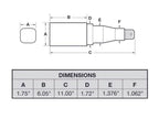 Pair of 5-Bolt on 5 Inch Trailer Hub Assemblies - Includes (2) Square Stock 1-3/8 Inch To 1-1/16 Inch Tapered Spindles &amp; Bearings