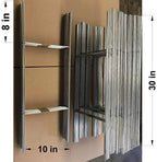 Stake, 50 Metal Stake 10x30 inch x 9 Gauge Galvanized Wire Stake use with 4mm Corrugated Plastic Sign 4mm or 5mm, Pack of 50 Pieces Stake 30'' Tall and 10'' Wide Ship Same Day