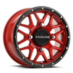 Raceline Krank 14" Red Wheels 28" Reptile Tires Kawasaki Mule Pro FXT