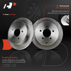 A-Premium 11.48 inch(292 mm) Rear Solid Disc Brake Rotors + Ceramic Pads Kit Compatible with Select Nissan Models - Altima 2002-2020, Juke 2011-2017, Maxima 2004-2008, Sentra 2007-2019, 6-PC Set