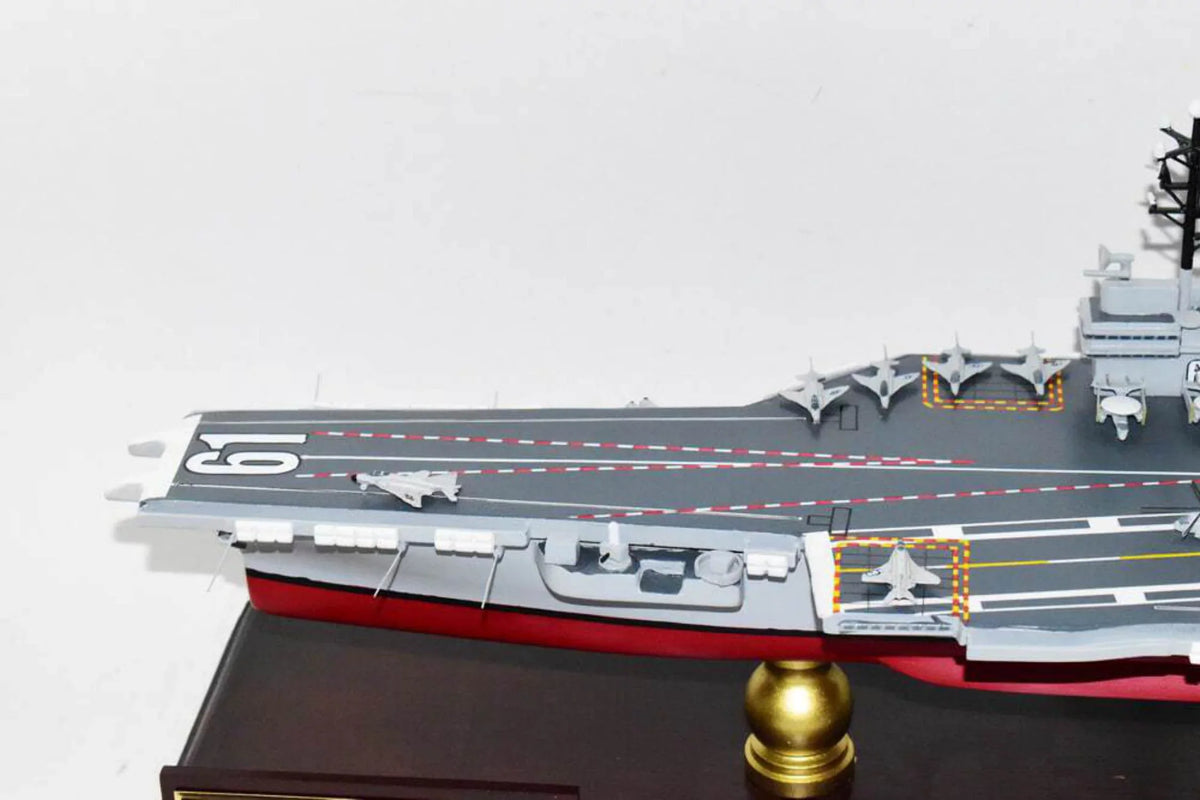 USS Ranger CV-61 Aircraft Carrier Model,Navy,Scale Model,Mahogany,Forrestal Class