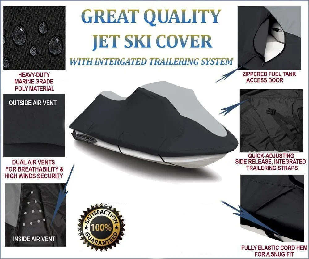 SUPER HEAVY-DUTY Jet Ski PWC Boat Cover Compatible for Yamaha Wave Runner XLT 800 2002-2004