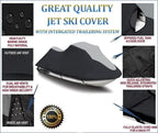 SUPER HEAVY-DUTY PWC JetSki Cover Compatible for Polaris SLX PRO 785 1997 1998 1999 Jet Ski Trailerable Cover Ebony 1-2 Seater