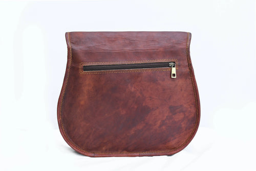 9" Individuals Real Leather Shoulder Cross Body Satchel Saddle Tablet Retro Rustic Vintage Bag Handbags Purse