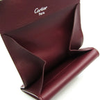 Pre-Owned Cartier Cabochon L3000570 Unisex Calfskin Coin Purse/coin Case Bordeaux (Good)