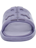Tory Burch Individuals Double T Sport Slide Leather Slides Flat Sandals