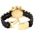 Invicta Gentlemen 0140 Spider Collection Gold Tone Dark Display Rubber Strap Chronograph Watch