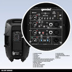 Gemini Sound AS-2112BT New Pro Bluetooth 12" Inch 1500 Watts Active PA System DJ Speaker XLR RCA
