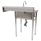 39.3* 23.6* 36.7in Stainless Steel Kitchen Utility Sink Drainboard Sink for Commercial and Home Use