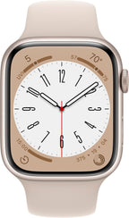 Restored Watch Gen 8 Series 8 45mm Starlight Aluminum - Starlight Sport Band MNUQ3LL/A (Refurbished)