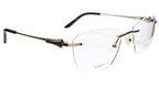 Paul Vosheront Tapered Square Gold & Ebony Acetate Optical Frame 52-18-135 37