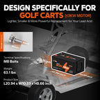 LiTime 36V 100Ah Golf Cart LiFePO4 Lithium GC2 Battery, Built-in 200A BMS, Max. 15000 Deep Cycle, Max. Power 7.68kW and Support 2C Discharge, Perfect for Golf Cart, RV, Trolling Motor, Lawn Mower