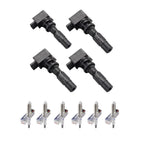 ISA Ignition Coils and Denso Spark Plugs Compatible with 2008-2015 Mazda 3 2.3L Mazda 5 2.5L UF604