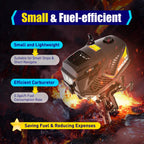 2 Stroke 3.6 HP Gasoline Outboard Motor, 55cc Fishing Boat Engine with Water Cooling System Clutch Control Midnight