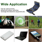 JLLOM 80W USB Solar Panel Folding Power Bank Outdoor Camping Hiking Phone Charger USA