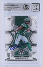 Garrett Wilson New York Jets Autographed 2022 Panini Mosaic NFL Debut #276 Beckett Fanatics Witnessed Authenticated 10 Rookie Card - Fanatics Authentic Certified