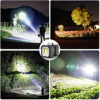 AlpsWolf Rechargeable Flashlight, LED Spotlight Flashlight 15000 Capacity 4000LM 20h Ultra-Long Standby Ultra Bright Flashlight Waterproof with USB Output as a Power Bank for Camping Accessories W845