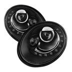 Spyder Volkswagen Beetle 06-10 Projector Headlights - DRL LED - Ebony