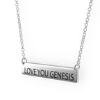 Love You Genesis Gentlemen Bar Final Point Necklace Sterling Sliver