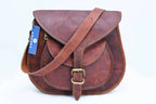 9" Individuals Real Leather Shoulder Cross Body Satchel Saddle Tablet Retro Rustic Vintage Bag Handbags Purse