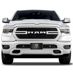 RAM 2019 up HEMI 3D Dual Logo Dark Carbon Fiber Patten Steel License Plate