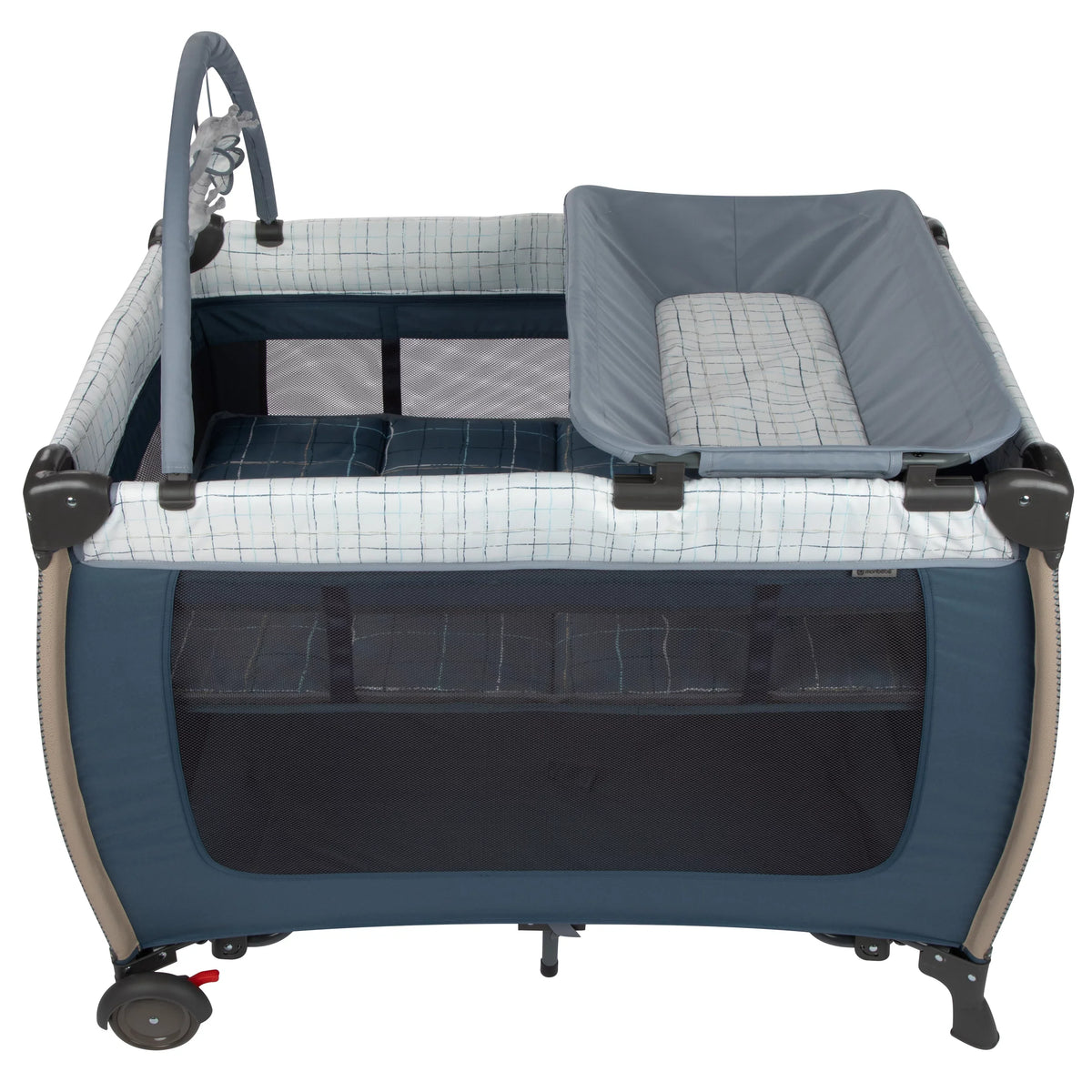 Monbebe Willow Rocking Play Yard with Full Size Bassinet, Plaid