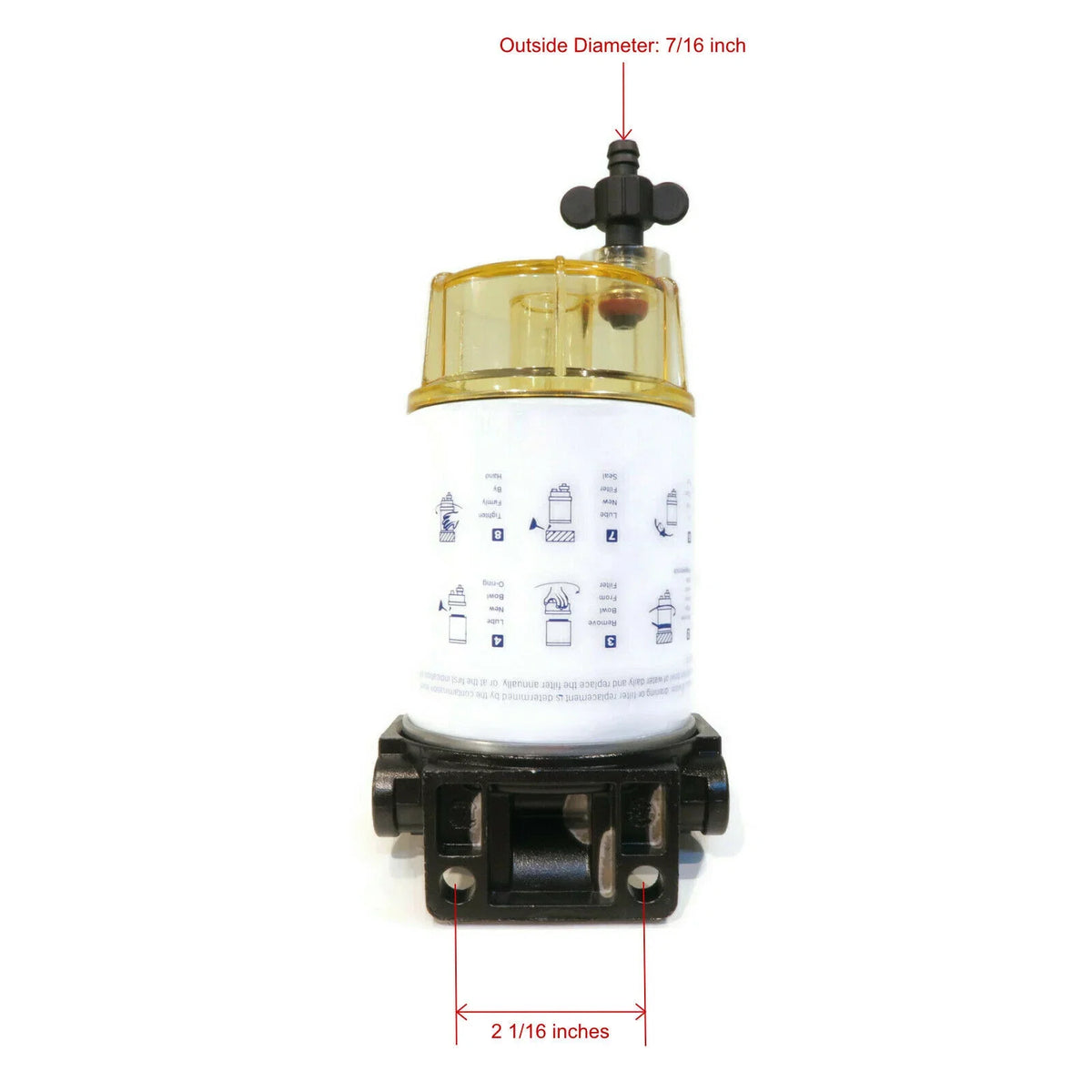 The ROP Shop | Water Separating Fuel Filter Kit For Mariner 115 HP EFI, SeaPro 2B095049 & Up