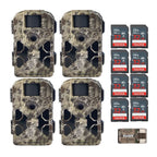 Stealth Cam 2022 G42NG 32MP No-Glow Trail Cameras, Kryptek, & Cards Kit (4-Pack)