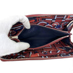 Pre-Owned Hermes Long Wallet Azap Bordeaux Rouge Glenat Silk In Leather Epson HERMES Round Ladies (Good)