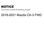 Transit Auto - Front Rear Coated Drilled Slotted Disc Brake Rotors And Semi-Metallic Pads Kit For 2019-2021 Mazda CX-3 FWD KDS-100840