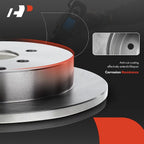 A-Premium 11.48 inch(292 mm) Rear Solid Disc Brake Rotors + Ceramic Pads Kit Compatible with Select Nissan Models - Altima 2002-2020, Juke 2011-2017, Maxima 2004-2008, Sentra 2007-2019, 6-PC Set