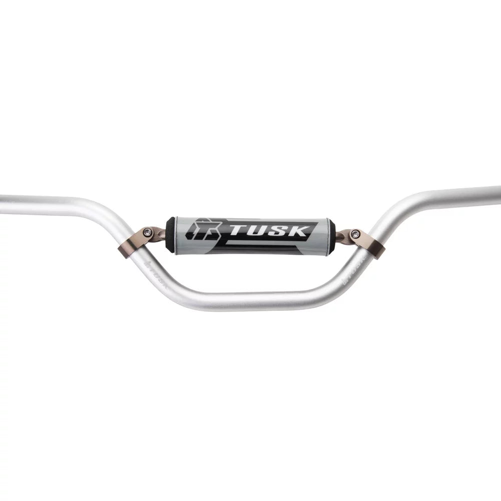 Tusk T-10 Aluminum 7/8" Handlebar Mini High Edge Silver For LEM CR3 1997