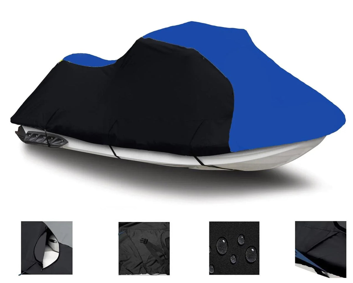 Midnight / BLUE HEAVY-DUTY, TOP OF THE LINE Cover Compatible for Polaris SLH 1997 1998 1999 2000 2001 / SLXH 1997 1998 / SLX Pro 785 1997 1998 1999 Jet Ski PWC Cover 1-2 Seater