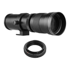 Suzicca Camera MF Super Telephoto Zoom Lens F/8.3-16 420-800mm T Mount with Adapter Ring Universal 1/4 Thread Gentlemen for Canon EF-Mount Cameras 80D 77D 70D 60D 60Da 50D 7D 6D 5D T7i T7s T6s T6