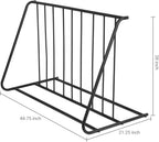 YGDU 6-Bicylce Capacity Steel Channel Double-Sided Bike Rack Stand/Grid Bicycle Parking Storage Holder, Dark
